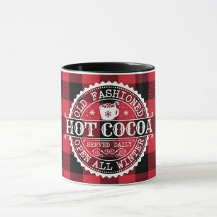 Alt modische Hot Cocoa Red Buffalo Karo Tasse