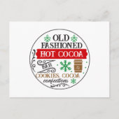 Alt modische Hot-Kakao-Bar Weihnachten (Vorderseite)