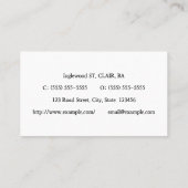 Alt modische juristische Berufliche Visitenkarte (Rückseite)