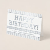 Alt modische, klassische "HAPPY BIRTHDAY"-Karte Folienkarte (Vorderseite)