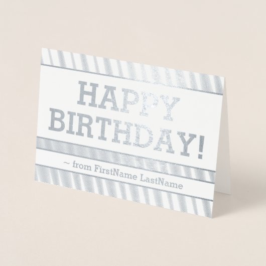 Alt modische, klassische "HAPPY BIRTHDAY"-Karte Folienkarte (Vorderseite)