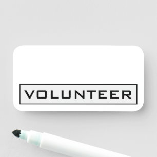 Alt modische, klassische Namensmarke "VOLUNTEER" Namensschild
