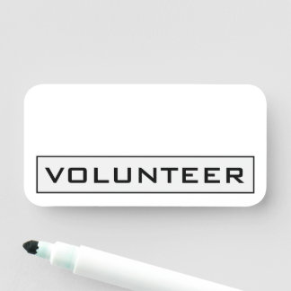 Alt modische, klassische Namensmarke "VOLUNTEER" Namensschild