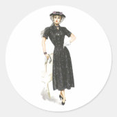 Alt modische Lady Stickers (Vorderseite)