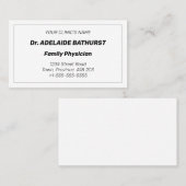 Alt modische, nostalgische Visitenkarte (Vorne/Hinten)