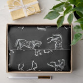 Alt modische Pferde Muster Bauernhof Tierart Seidenpapier (Geschenk)