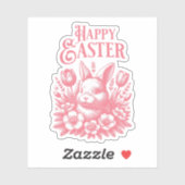 Alt modische Pink Ostersonne Aufkleber (Blatt)