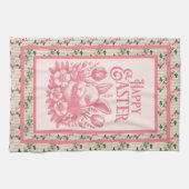 Alt modische Pink Ostersonne Geschirrtuch (Horizontal)