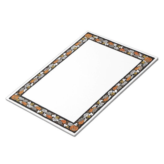 Alt modische Pumpkins und Blätter Notepad Notizblock (angewinkelt)