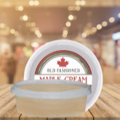 Alt modische Retro-Ahorncreme Herz und Leaf Runder Aufkleber