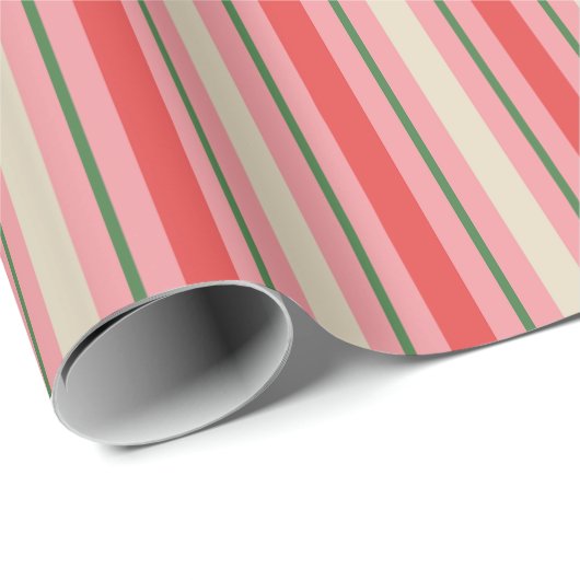 Alt modische Retro Weihnachtsgestalt Muster Rosa Geschenkpapier (Rolleneckpunkt)