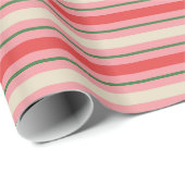 Alt modische Retro Weihnachtsgestalt Muster Rosa Geschenkpapier (Rolleneckpunkt)