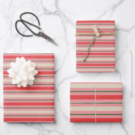 Alt modische Retro Weihnachtsgestalt Muster Rosa Geschenkpapier Set