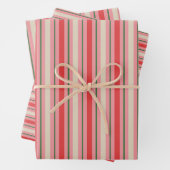 Alt modische Retro Weihnachtsgestalt Muster Rosa Geschenkpapier Set (Beispiel)