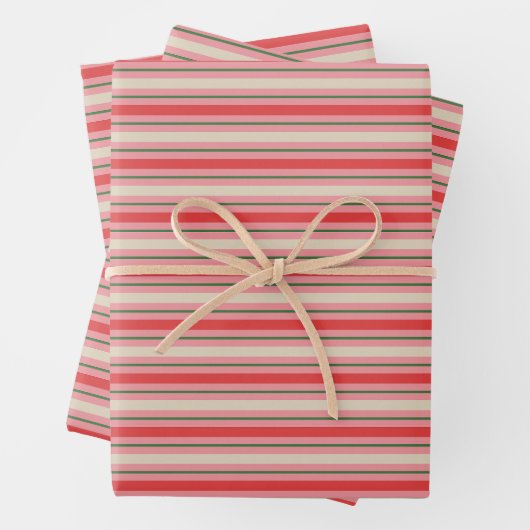 Alt modische Retro Weihnachtsgestalt Muster Rosa Geschenkpapier Set (Beispiel)