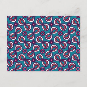 Alt modische Ribbon Candy Blue Pink Lila Postkarte