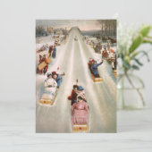 Alt modische Rodelbahn Jahrgang Weihnachten (Stehend Vorderseite)