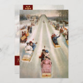 Alt modische Rodelbahn Jahrgang Weihnachten (Vorne/Hinten)