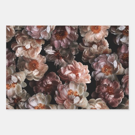 Alt modische Rose Geschenkpapier Set (Vorderseite)