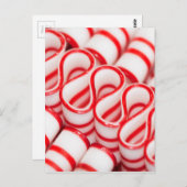 Alt modische Rot- und Weißbonbonbonbonbonbonbonbon Postkarte (Vorne/Hinten)