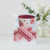 Alt modische Rot- und Weißbonbonbonbonbonbonbonbon Postkarte (Stehend Vorderseite)