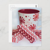 Alt modische Rot- und Weißbonbonbonbonbonbonbonbon Postkarte (Vorne/Hinten)