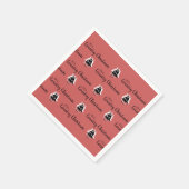 Alt modische rote Weihnachtsbäume Serviette (Ecke)