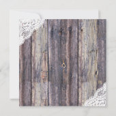 Alt-modische Rustikale Chalkboard-Hochzeit Einladung (Rückseite)