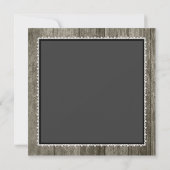 Alt modische Rustikale Chalkboard Hochzeit Einladung (Rückseite)