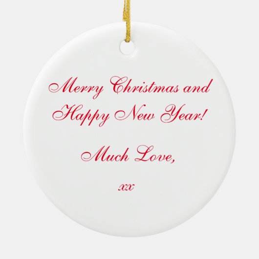 Alt modische Skaten Santa Claus Personalisiert Keramik Ornament (Hinten)