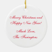 Alt modische Skaten Santa Claus Personalisiert Keramik Ornament (Hinten)