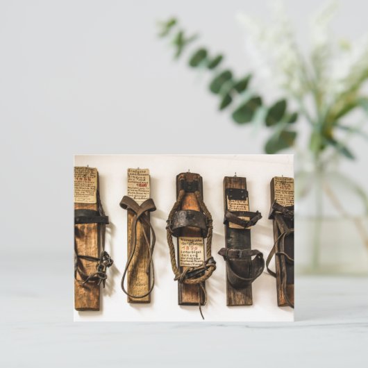 Alt modische Skizeit Postkarte (Stehend Vorderseite)