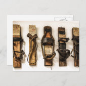 Alt modische Skizeit Postkarte (Vorne/Hinten)