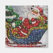 Alt modische St. Nick & Sleigh Magnet (Vorne)