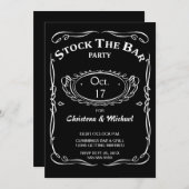 Alt modische Stock Die Bar-Dusche Einladung (Vorne/Hinten)