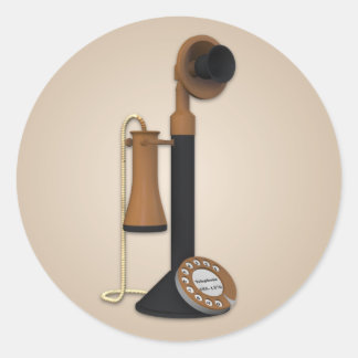 Alt modische Telefonaufkleber Runder Aufkleber