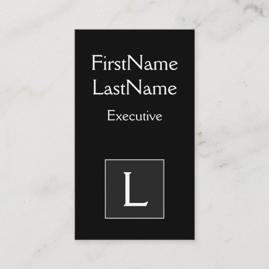 Alt modische und klassische Führungskraft Business Visitenkarte (Vorderseite)