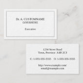 Alt modische und klassische Führungskraft Business Visitenkarte (Vorne/Hinten)