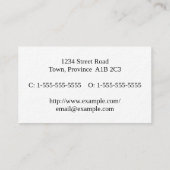 Alt modische und klassische Führungskraft Business Visitenkarte (Rückseite)