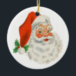 Alt modische Vintag Retro Santa Claus Keramik Ornament<br><div class="desc">Ein festliches Retro-Bild. Jolly alter Weihnachtsmann mit seinen roten,  rosafarbenen Wangen und seinem freundlichen Lächeln. Ein wenig Nostalgie für die alten Zeiten,  dieses Vintage-Bild bringt Erinnerungen von Feiern aus der Weihnachtszeit zurück.</div>