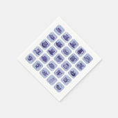 Alt modische Vintage blaue China Teacups Party Serviette (Ecke)