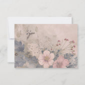 Alt modische Vintage Diamond Wedding RSVP Card (Rückseite)