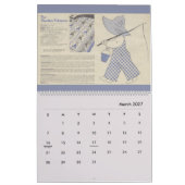 Alt modische Vintage Quiltmuster Blöcke Kalender (Mär 2027)