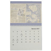 Alt modische Vintage Quiltmuster Blöcke Kalender (Feb 2027)