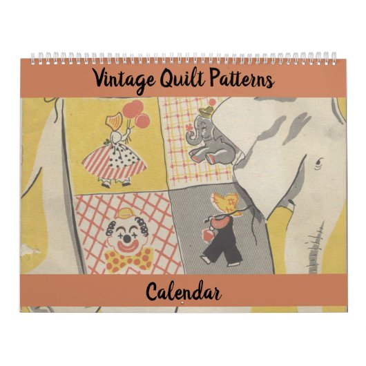 Alt modische Vintage Quiltmuster Blöcke Kalender (Titelbild)