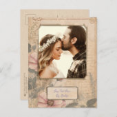 Alt modische Vintage Vorlage Postkarte (Vorne/Hinten)