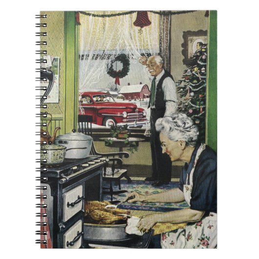 Alt modische Vintage Zuhause Kitchen Weihnachten Notizblock (Vorderseite)