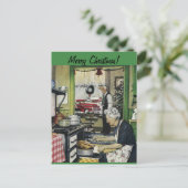 Alt modische Vintage Zuhause Weihnachten Postkarte (Stehend Vorderseite)