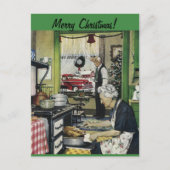 Alt modische Vintage Zuhause Weihnachten Postkarte (Vorderseite)