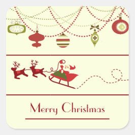 Alt modische Weihnachten - Square Sticker